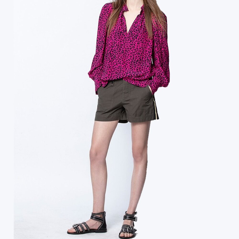 NWT - Zadig & Voltaire Leopard Print Tunic Blouse… - image 3
